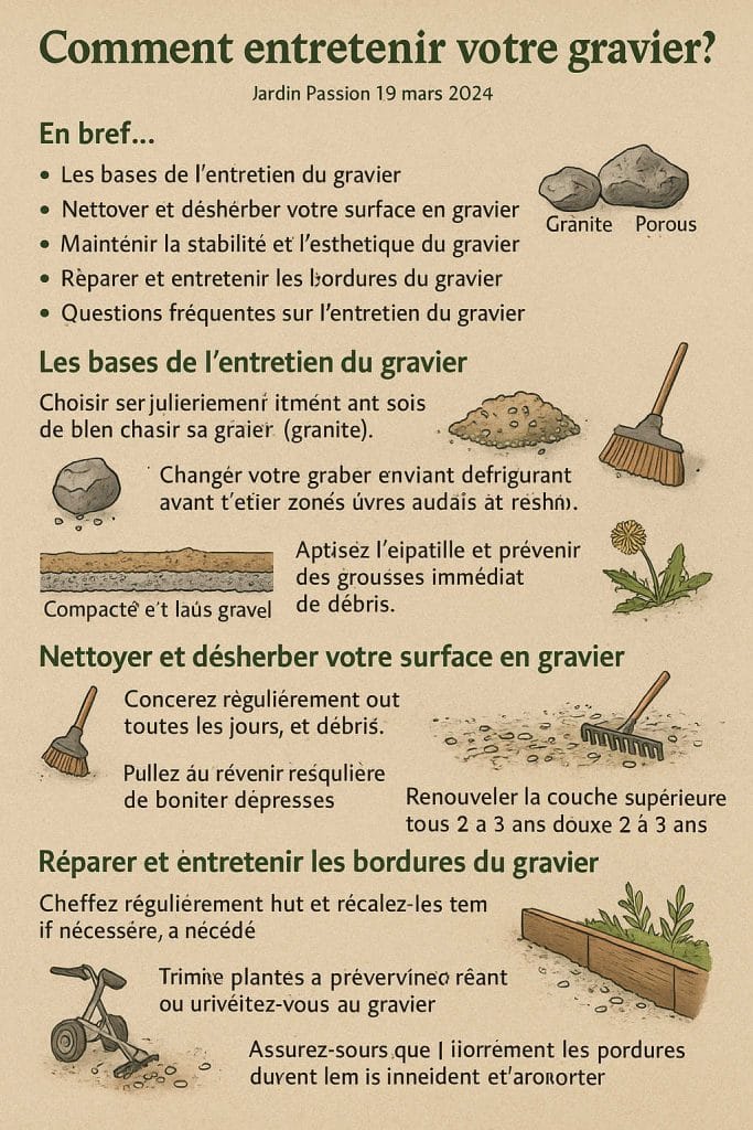 Entretenir une surface en gravier