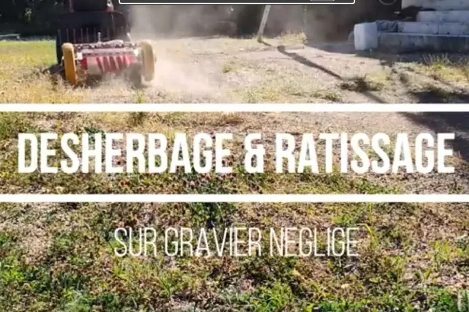herse et desherbeur gravier