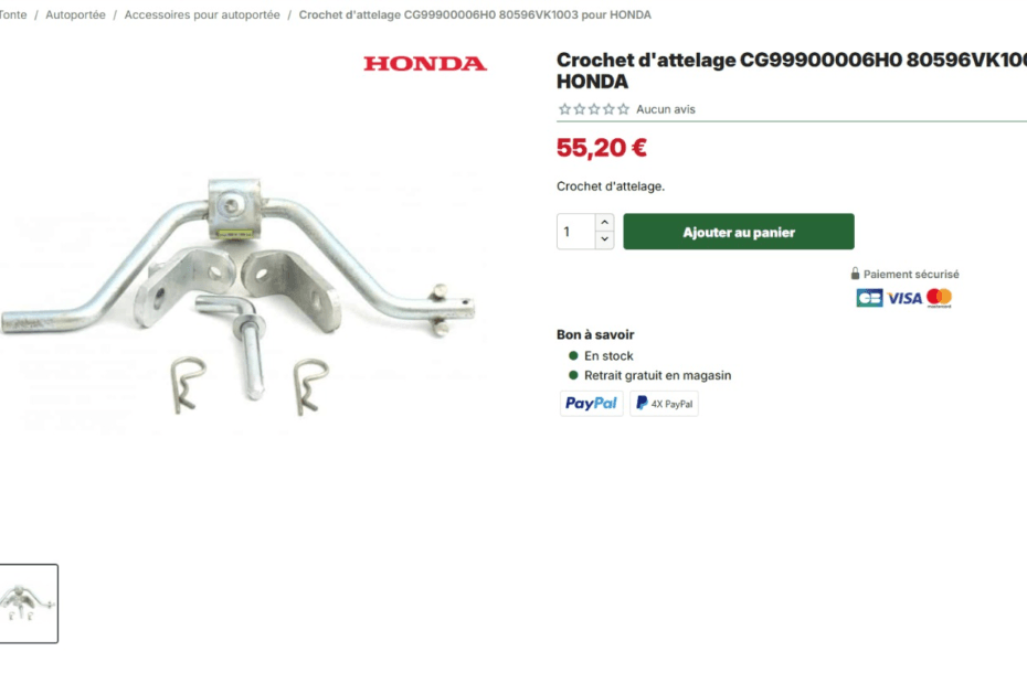 crochet attelage Honda