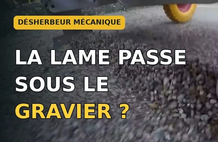 lame passe sous le gravier